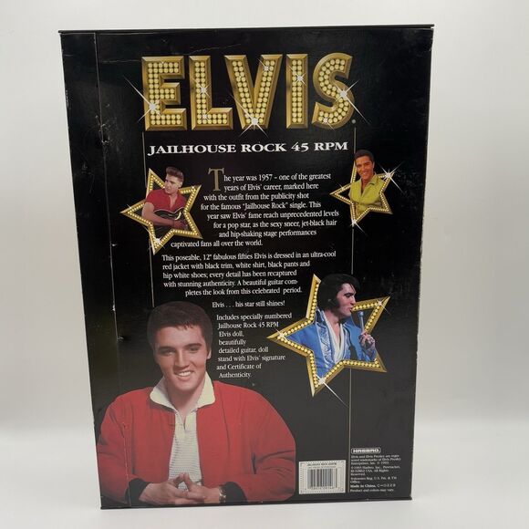 NEW Authentic Elvis Presley Jailhouse Rock Doll Collectors Edition Guitar &Stand - Picture 2 of 10